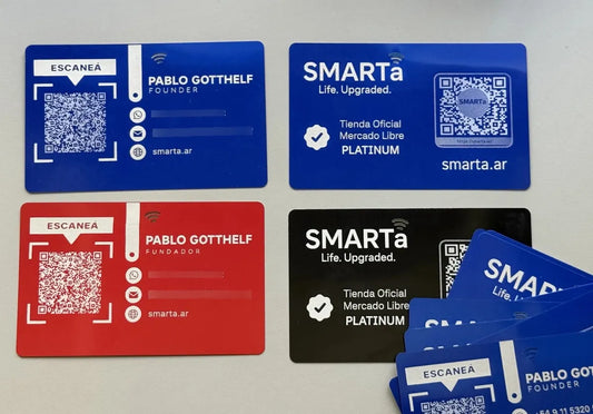 Tarjeta personal de aluminio grabada con QR - vista 2