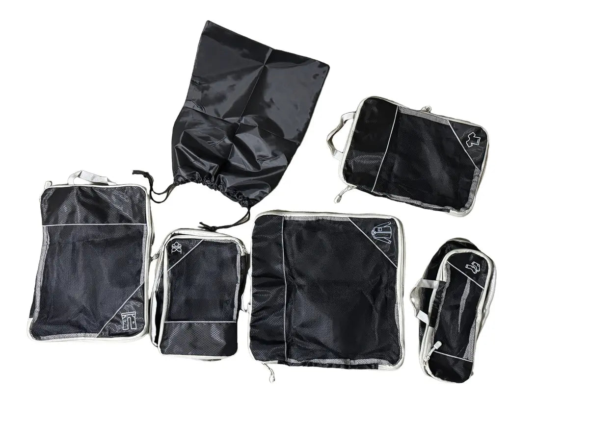 Set 6 Organizadores de Viaje SMARTa con Compresión - Negro
