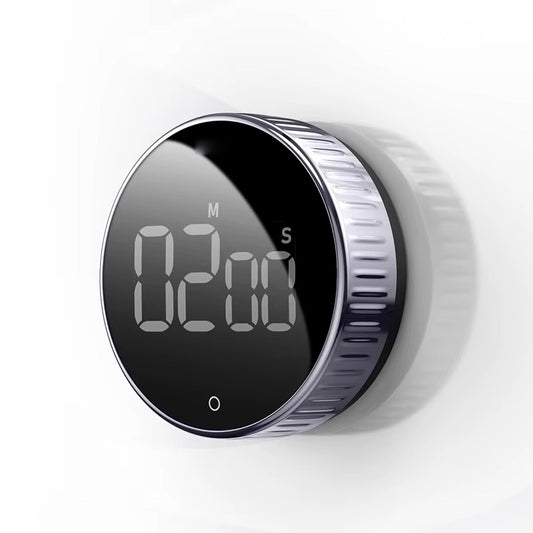 Temporizador magnético de cocina con aro metálico rotativo