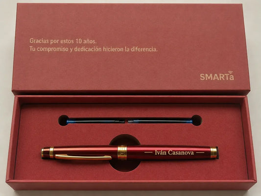 Pluma fuente personalizada · Roja