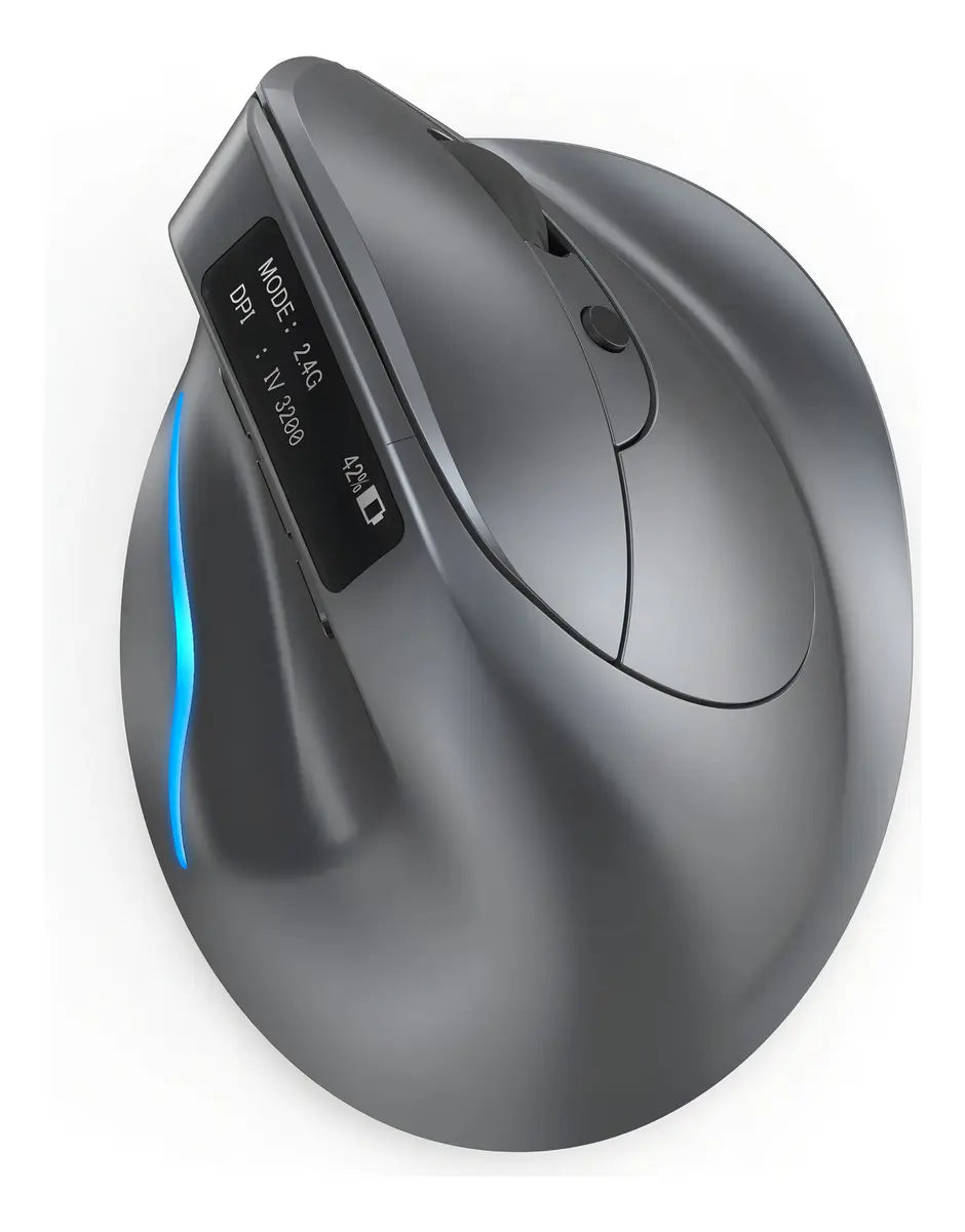 Mouse Vertical Inalámbrico Gamer Zelotes F26C Ergonómico RGB Bluetooth