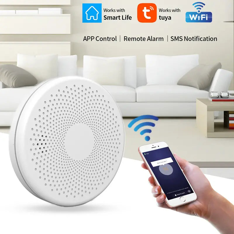 Sensor Tuya CS01W Detector de Humo y CO WiFi 85dB