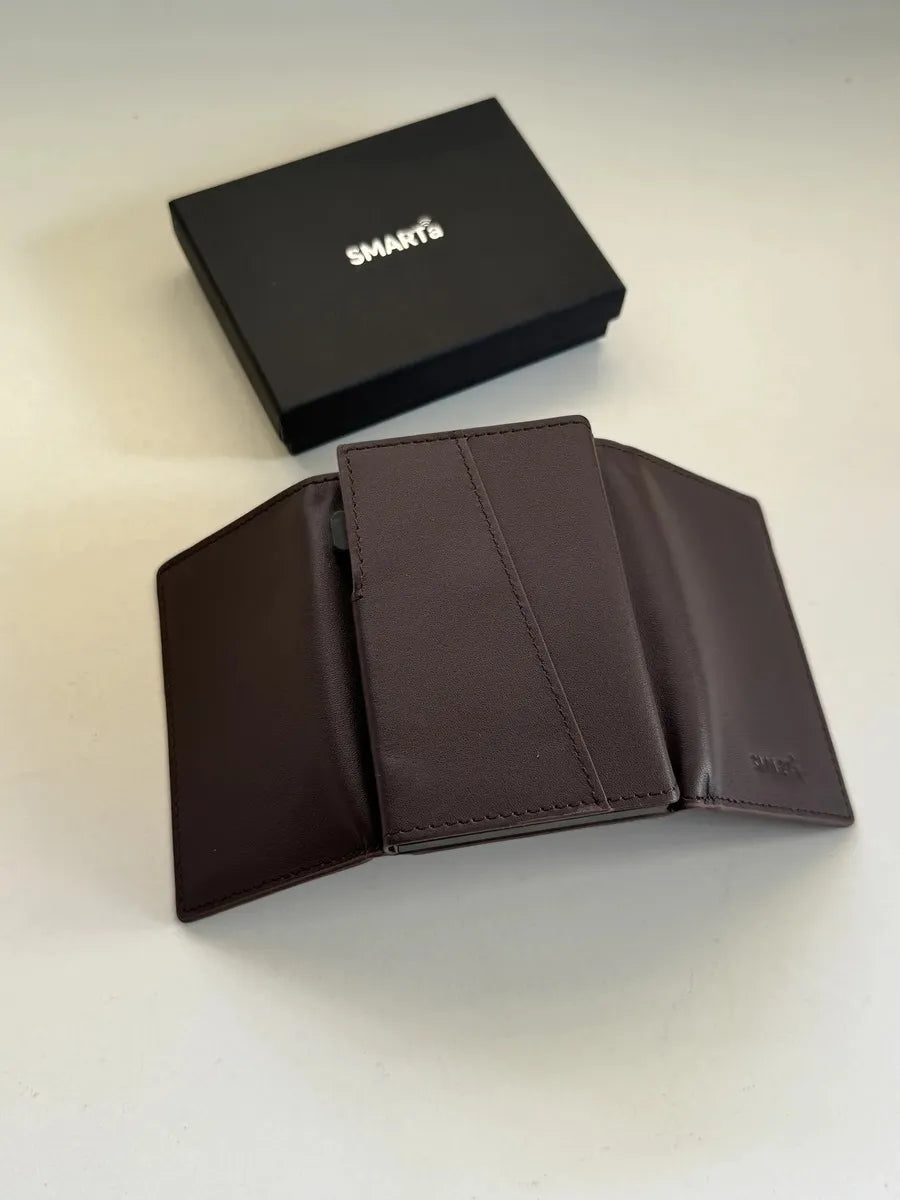 Billetera SMARTa RFID marrón