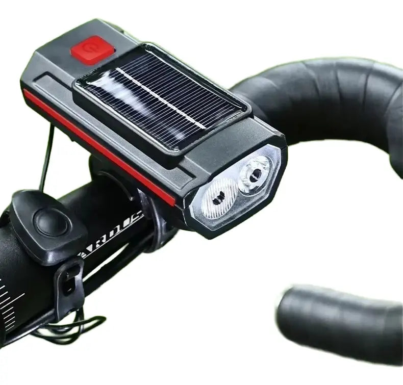 Luz Bicicleta SMARTa Solar USB-C con Bocina 140 dB - Rojo