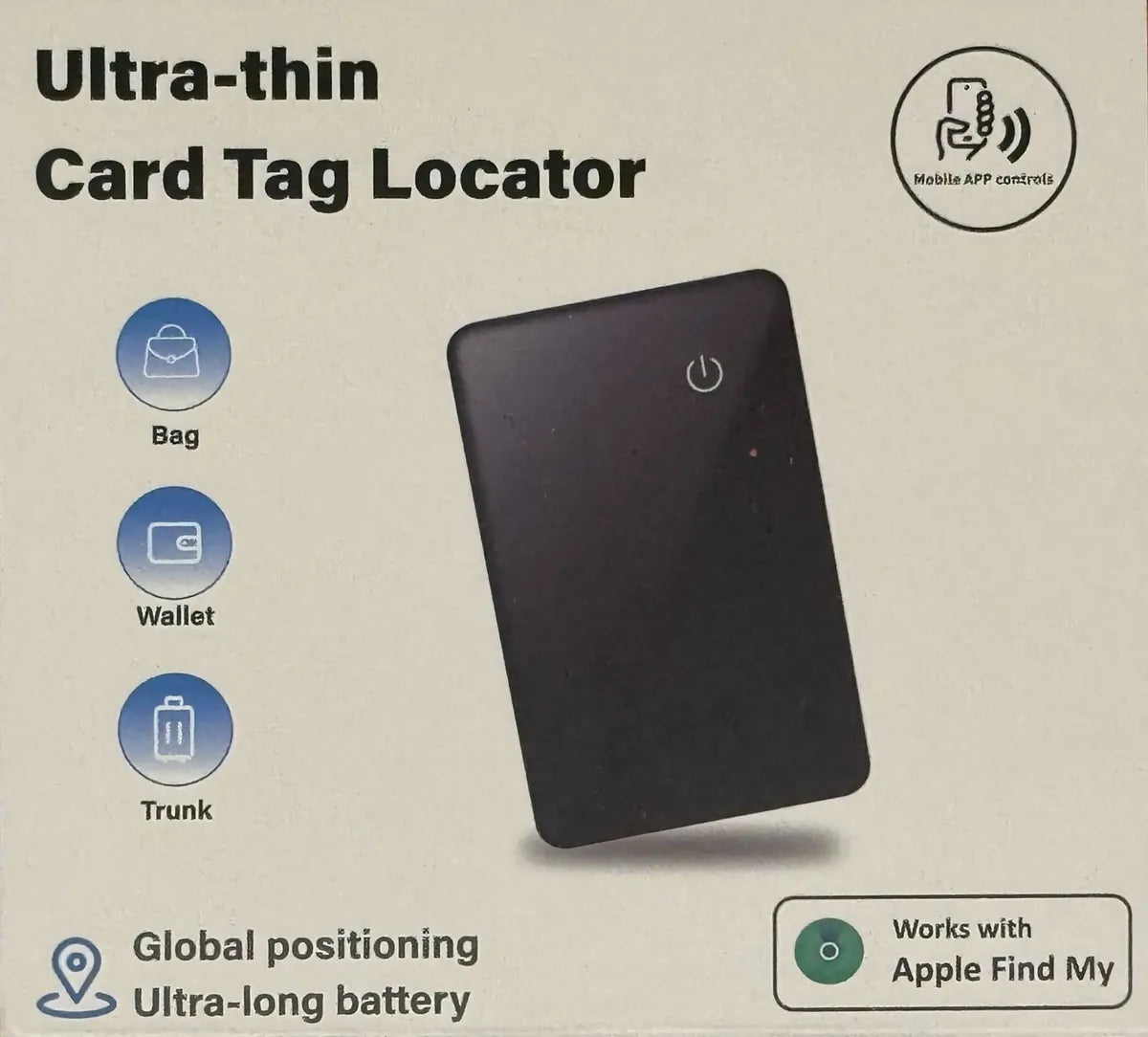 Smart Tag Tarjeta Ultra Delgada Recargable Inalámbrica Para iPhone