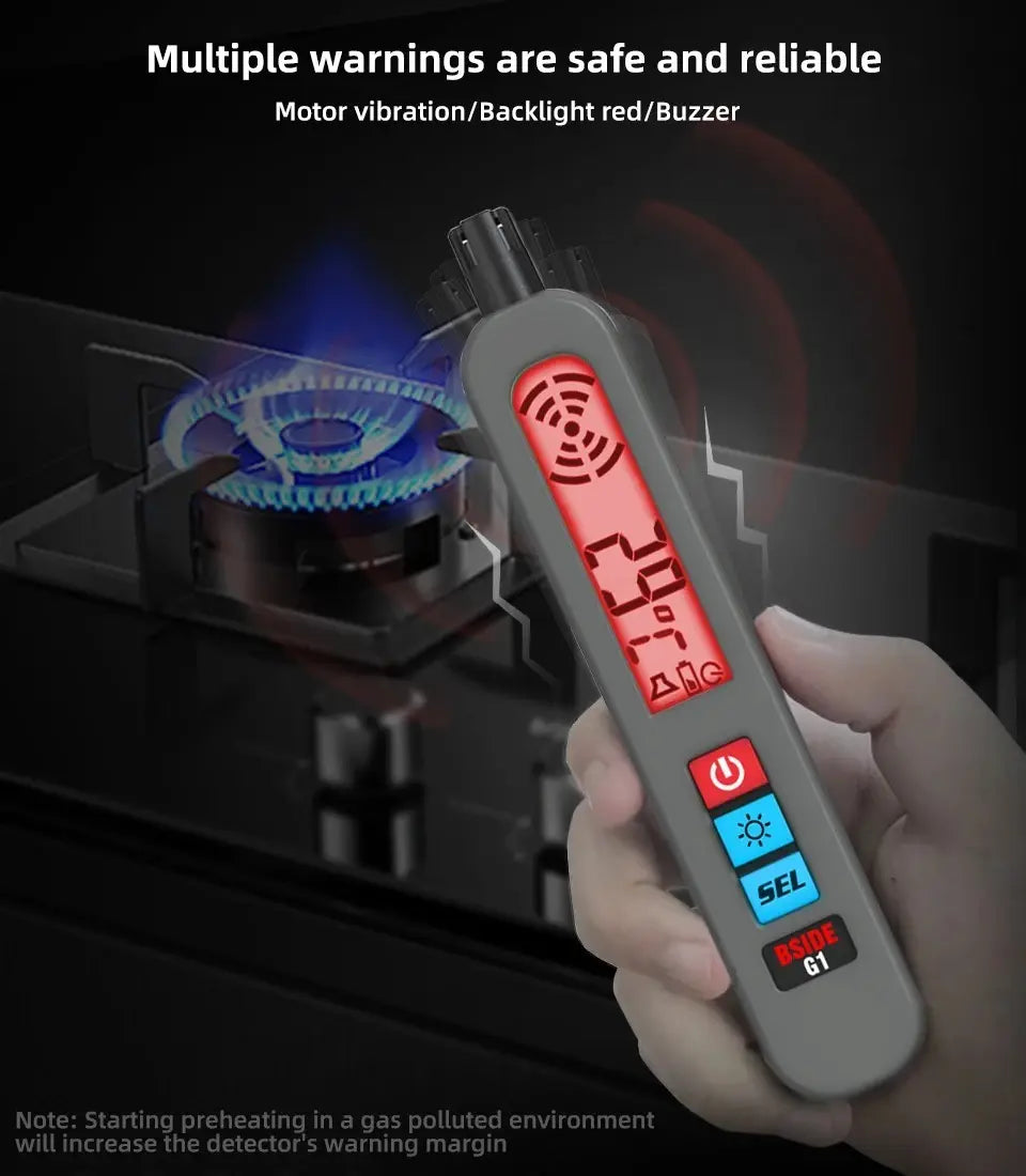 Detector De Gases Combustibles G1 Portátil Usb-C Regargable