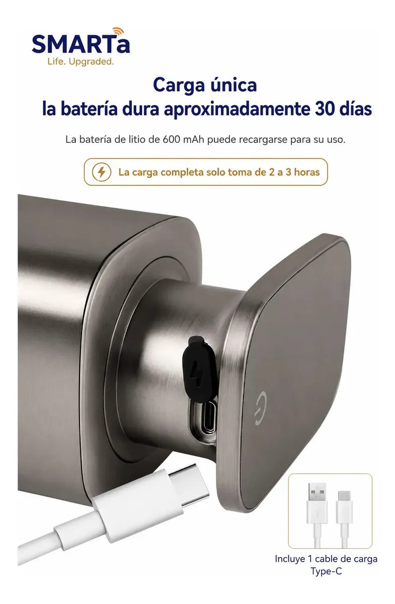 Dispenser Automático De Espuma de Acero Inoxidable Usb-C