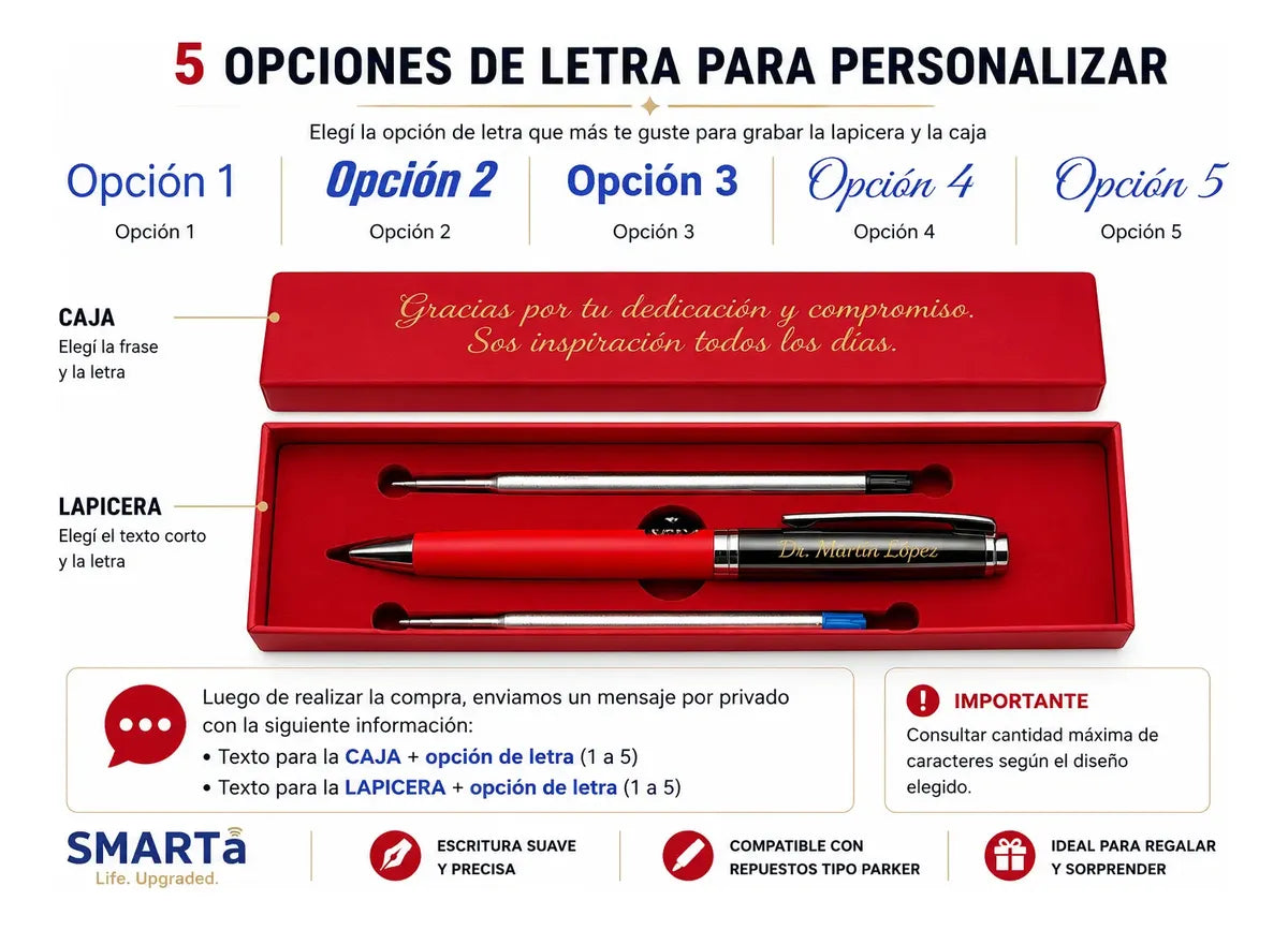 Lapicera roller personalizada · Roja