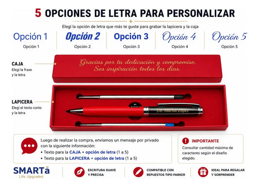 Lapicera roller personalizada · Roja