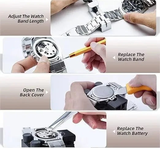 Kit Set De Herramientas Para Reparación De Relojes con Prensa