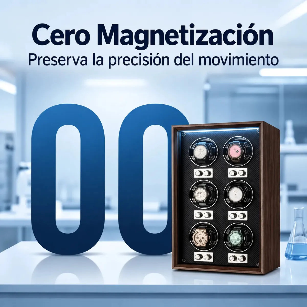 Bobinadora automática SMARTa para 6 relojes con luz LED