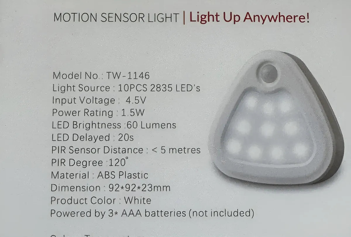 Luz LED con Sensor de Movimiento para Pared, Armario y Escalera