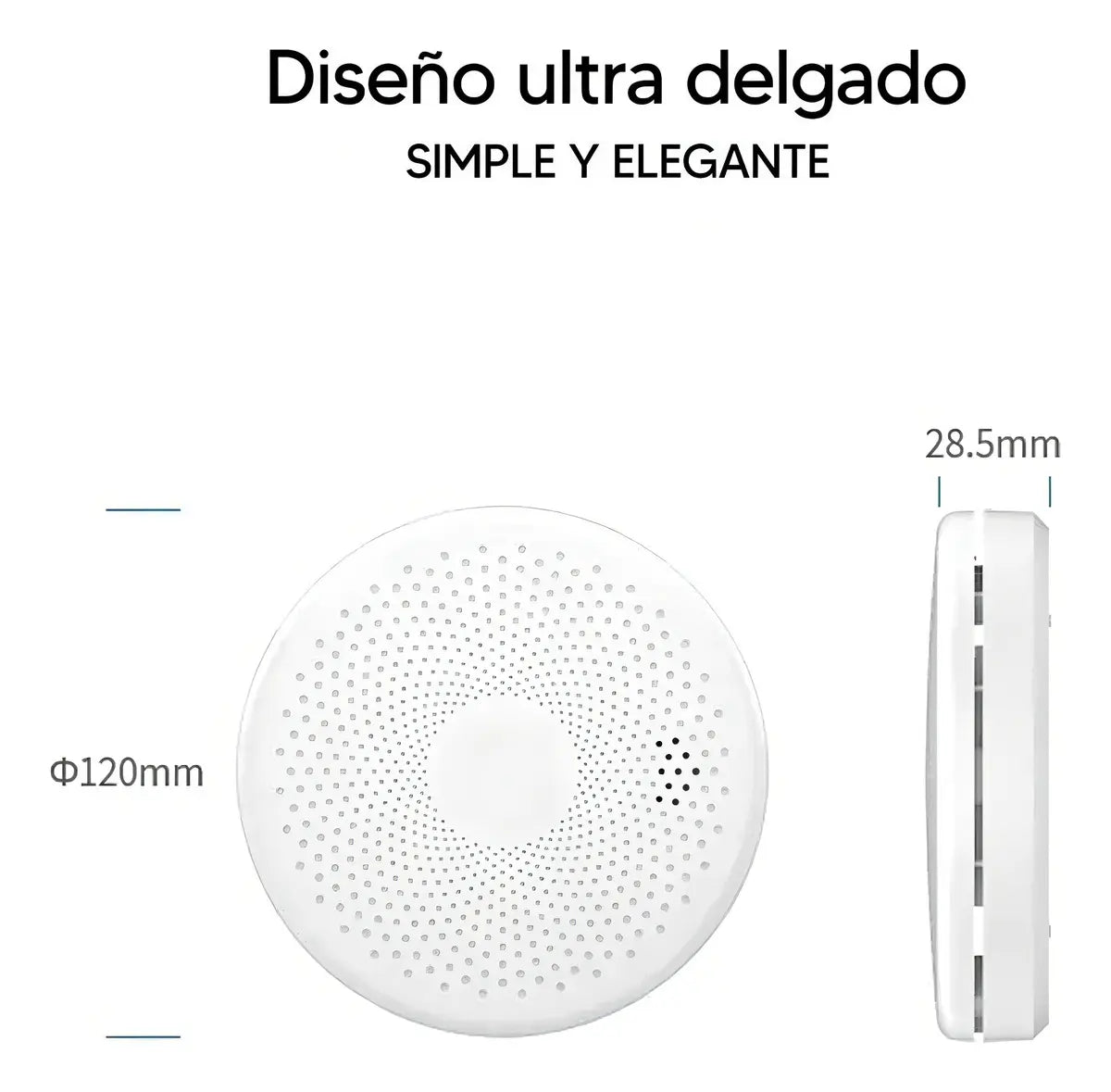 Sensor Tuya CS01W Detector de Humo y CO WiFi 85dB