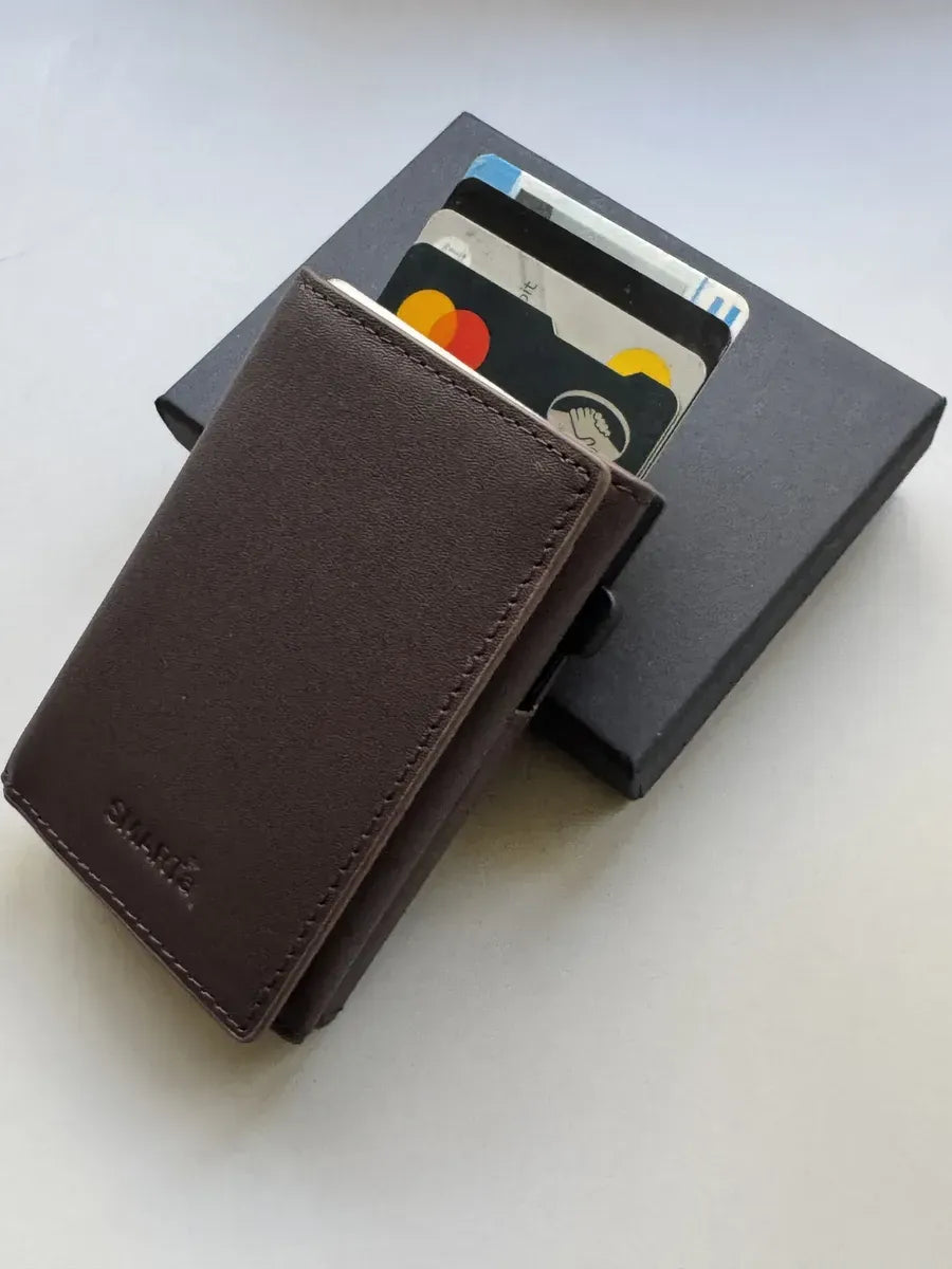 Billetera SMARTa RFID marrón