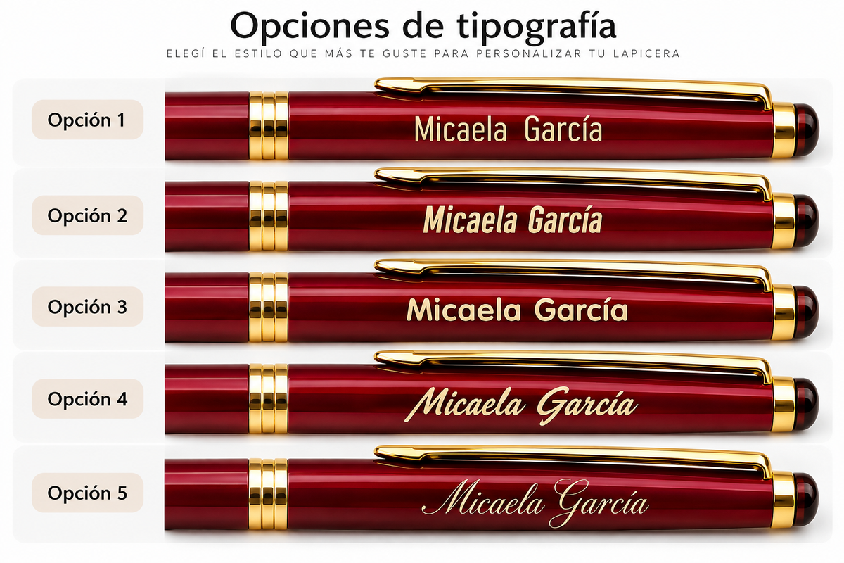 Pluma fuente personalizada · Roja