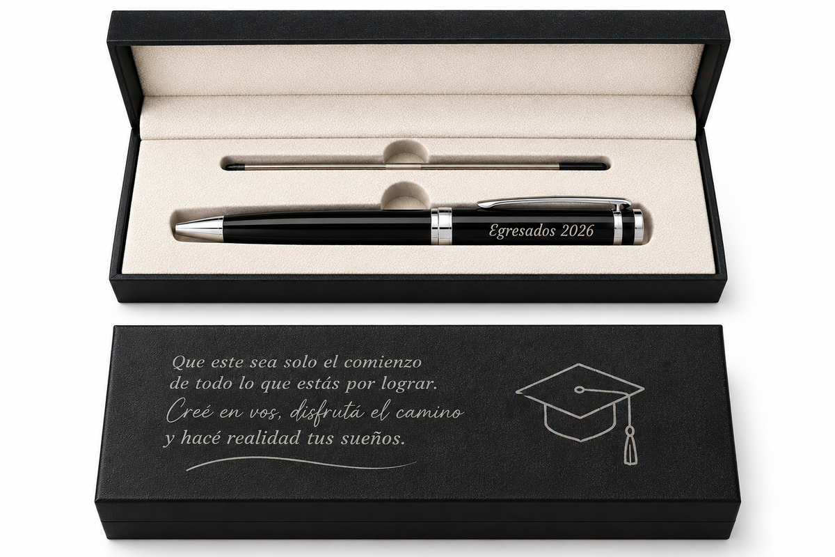 Lapicera roller personalizada · Negra