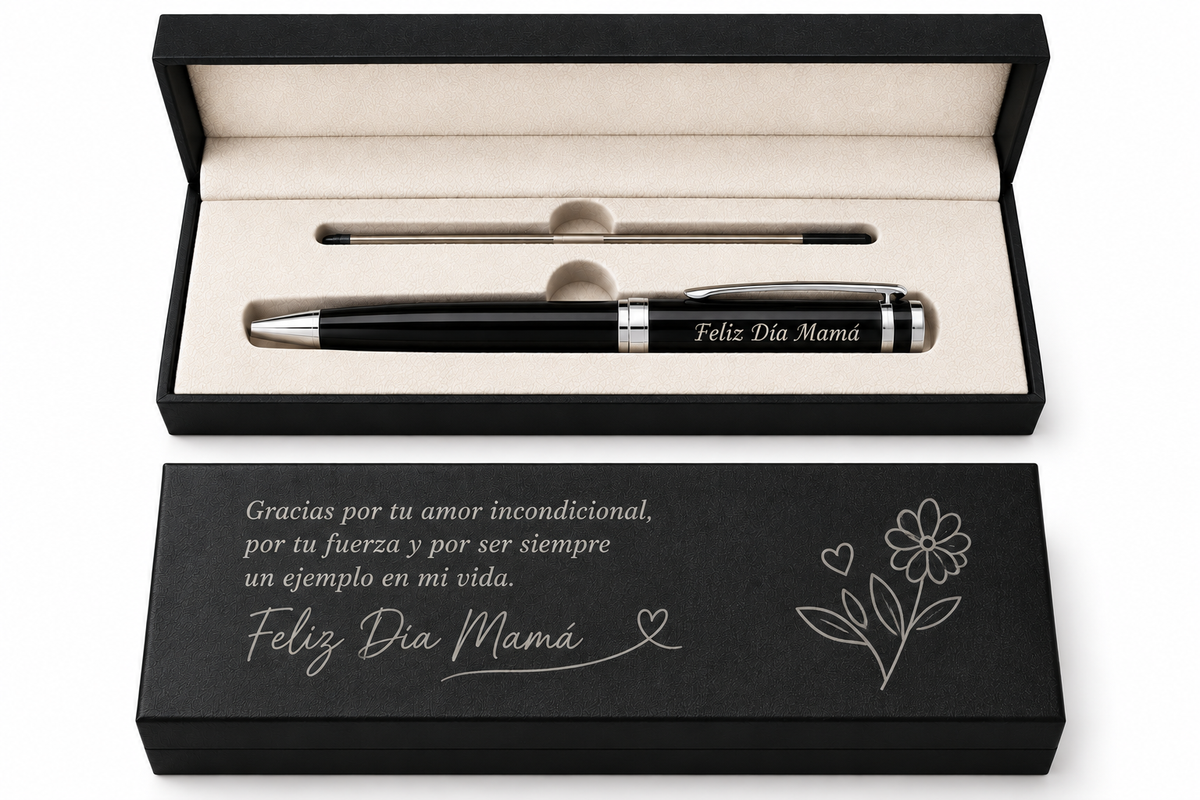 Lapicera roller personalizada · Negra