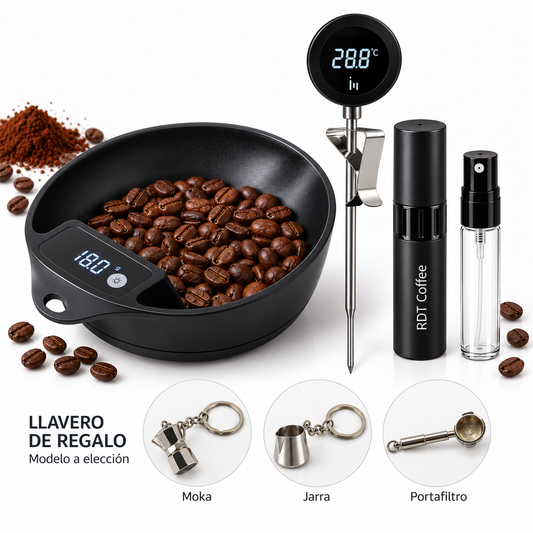 Kit Barista SMARTa – Balanza de Precisión + Atomizador RDT + Termómetro Digital y llavero de Regalo