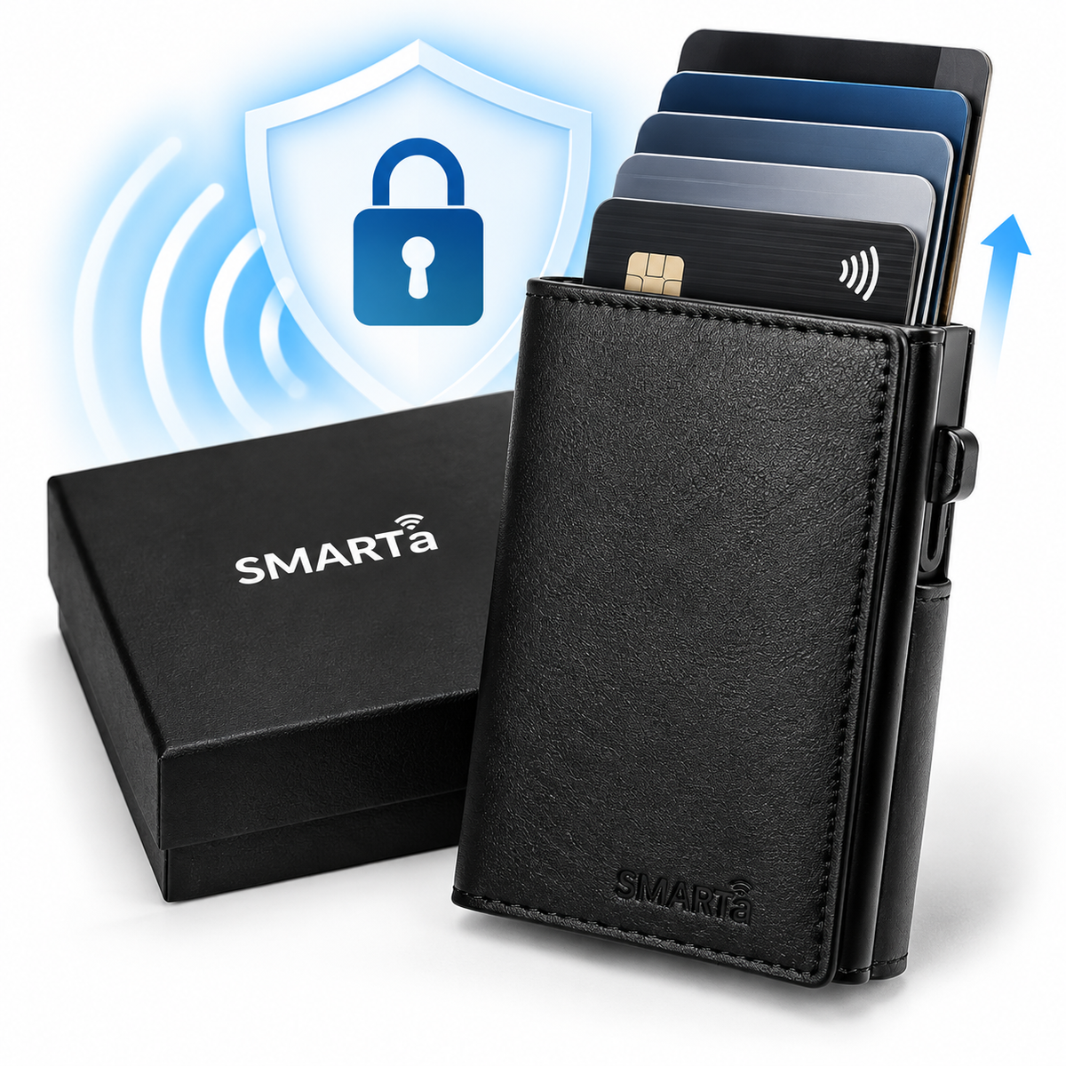 Billetera SMARTa RFID de Cuero