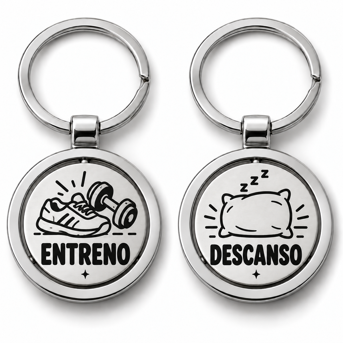 Llavero Spinner Giratorio De Decisiones Doble Cara Con Humor