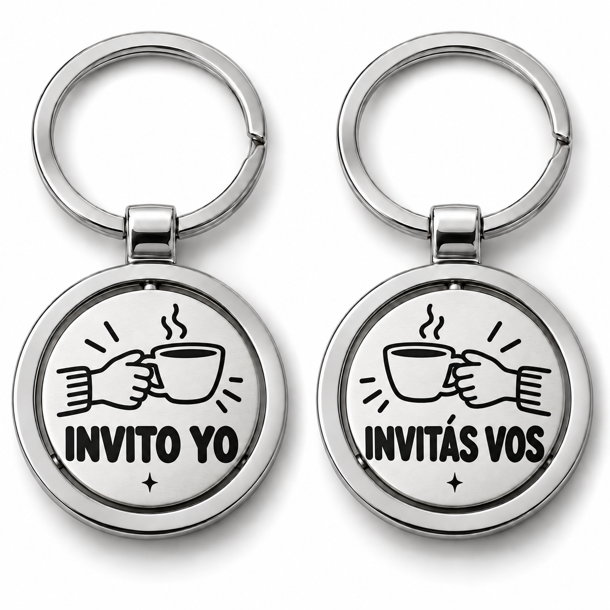 Llavero Spinner Giratorio De Decisiones Doble Cara Con Humor