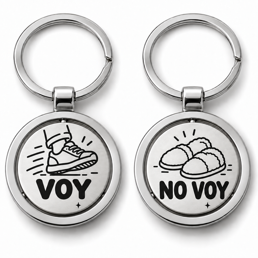 Llavero Spinner Giratorio De Decisiones Doble Cara Con Humor