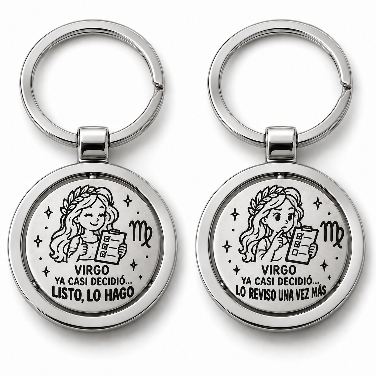 Llavero Spinner Giratorio De Decisiones Signos Del Zodíaco