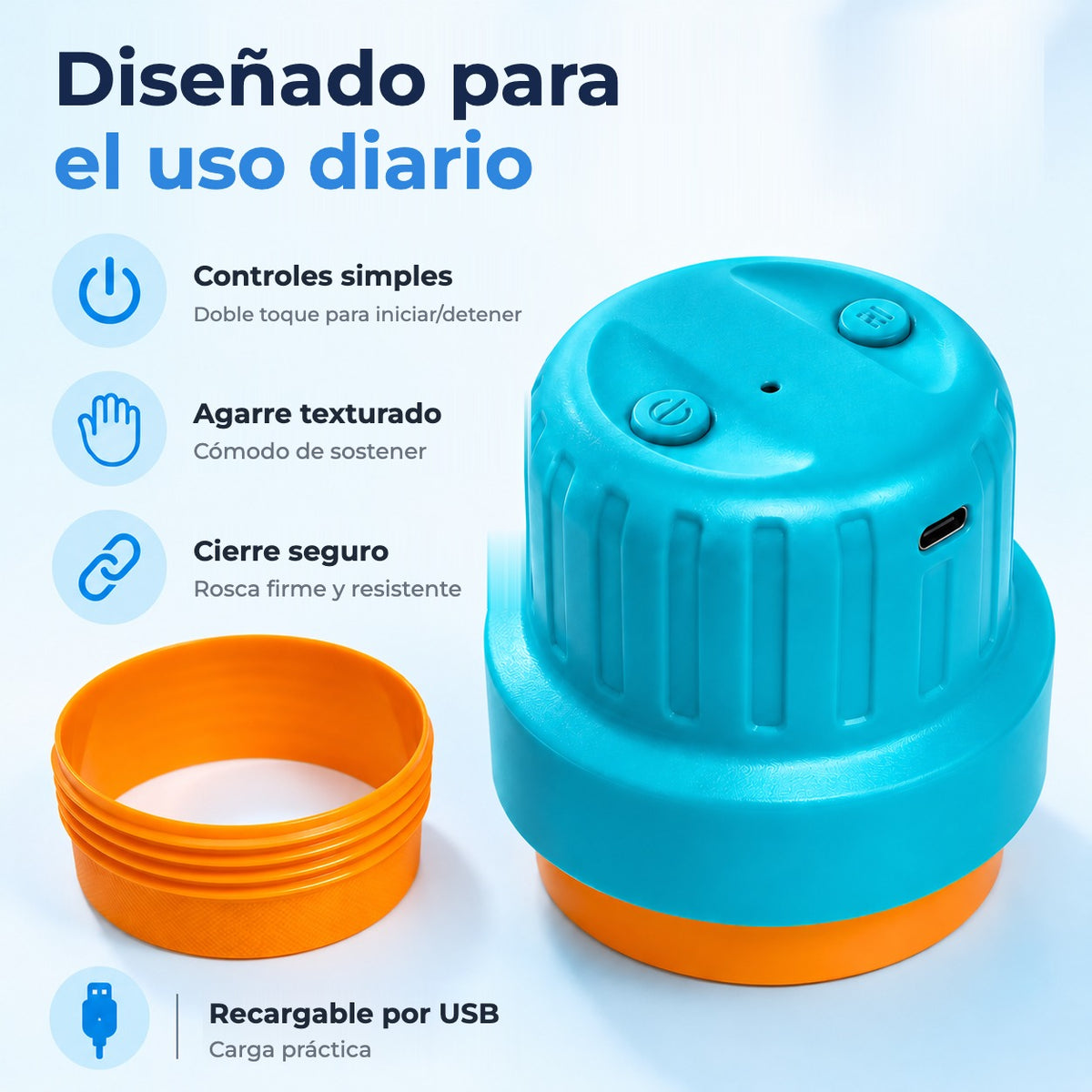Presurizador recargable por USB
