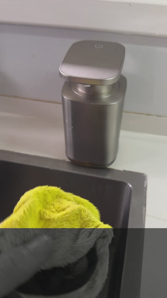 Dispenser Automático jabón líquido/shampoo/Detergente Acero Inoxidable Usb-c