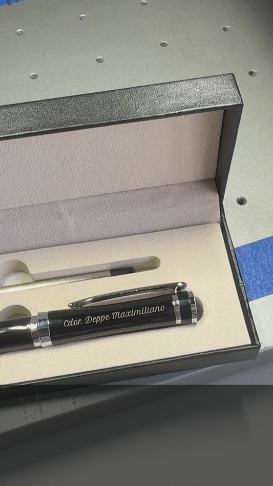 Lapicera roller personalizada · Negra