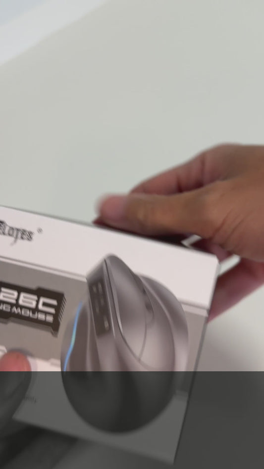 Mouse Vertical Inalámbrico Gamer Zelotes F26C Ergonómico RGB Bluetooth