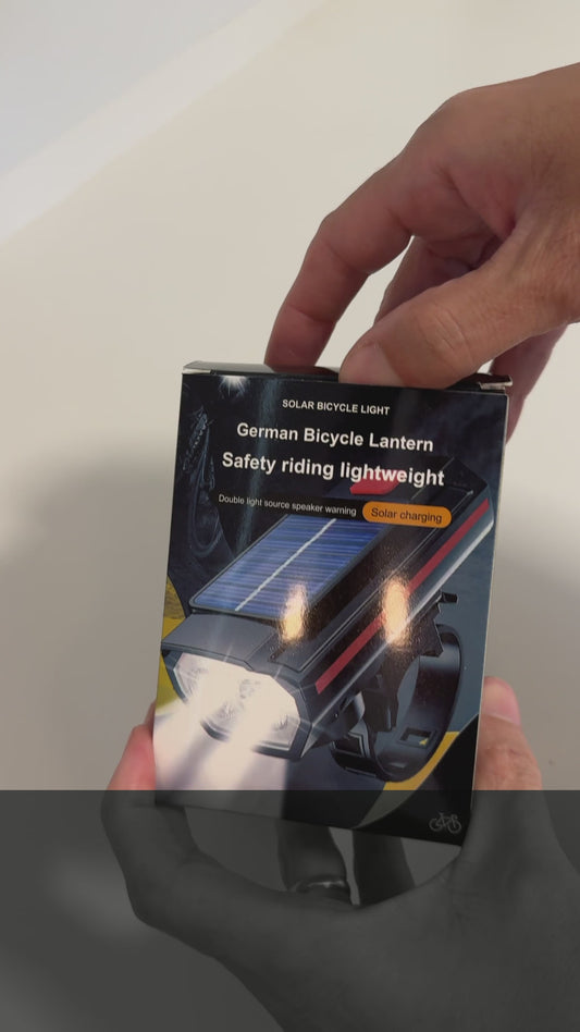 Luz Bicicleta SMARTa Solar USB-C con Bocina 140 dB